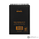 Rhodia Wirebound Graph Paper Pad in Black - 4 x 6 Notepad