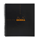 Rhodia Wirebound Graph Paper Reverse Notebook in Black - 8.25 x 8.25 Notebook