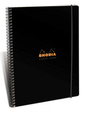 Rhodia Wirebound Lined Paper Notebook in Black - 8.25 x 11.75