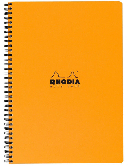 Rhodia Wirebound Lined Paper Notebook in Orange - 9 x 11.75