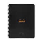 Rhodia Wiredbound Lined Meeting Book Notebook in Black - 6.5 x 8.25 Notebook