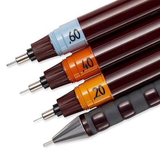 Rotring Isograph Technical College Drawing Pens (0.20 - 0.60 mm) - Set of 3