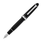 Sailor 1911 Large Fountain Pen in Black with Silver Trim - 21K Gold Fountain Pen