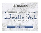 Sailor Jentle Ink Cartridges in Blue Black - Pack of 12 Fountain Pen Cartridges