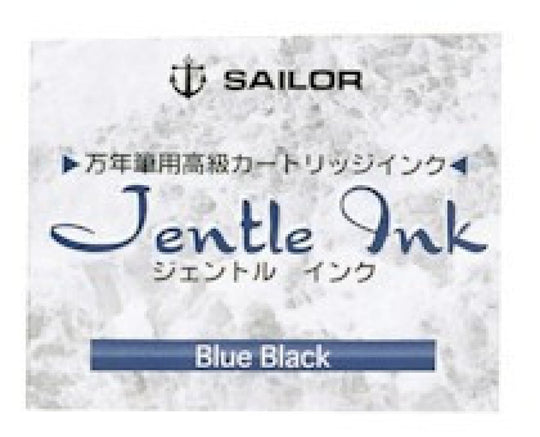Sailor Jentle Ink Cartridges in Blue Black - Pack of 12
