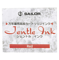 Sailor Jentle Ink Cartridges in Red - Pack of 12