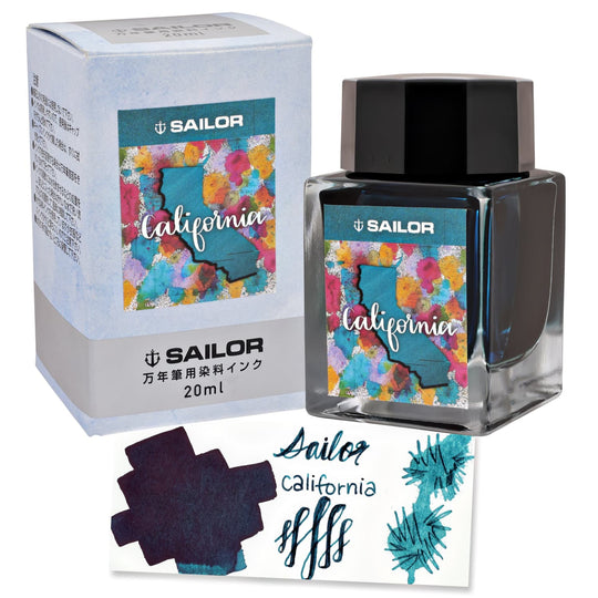 Sailor USA State Bottled Ink in California (Blue) - 20 mL