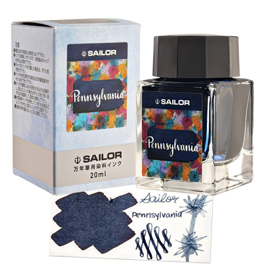 Sailor USA State Bottled Ink in Pennsylvania (Steel Blue Gray) - 20mL