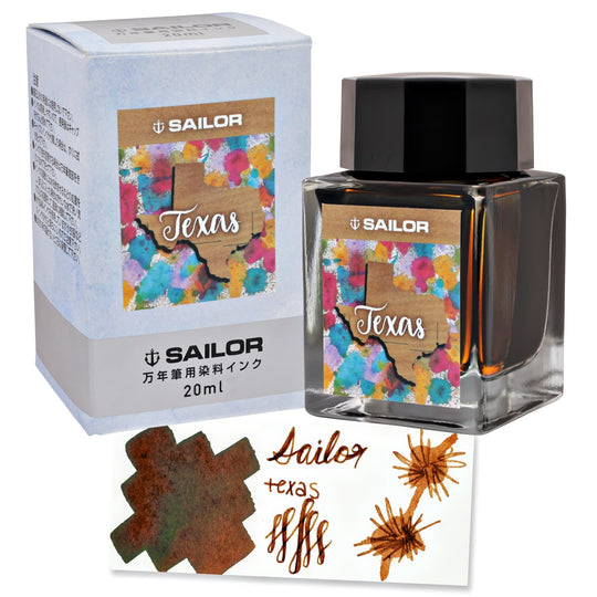 Sailor USA State Bottled Ink in Texas (Brown) - 20 mL