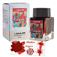 Sailor USA State Bottled Ink in Virginia (Red) - 20 mL