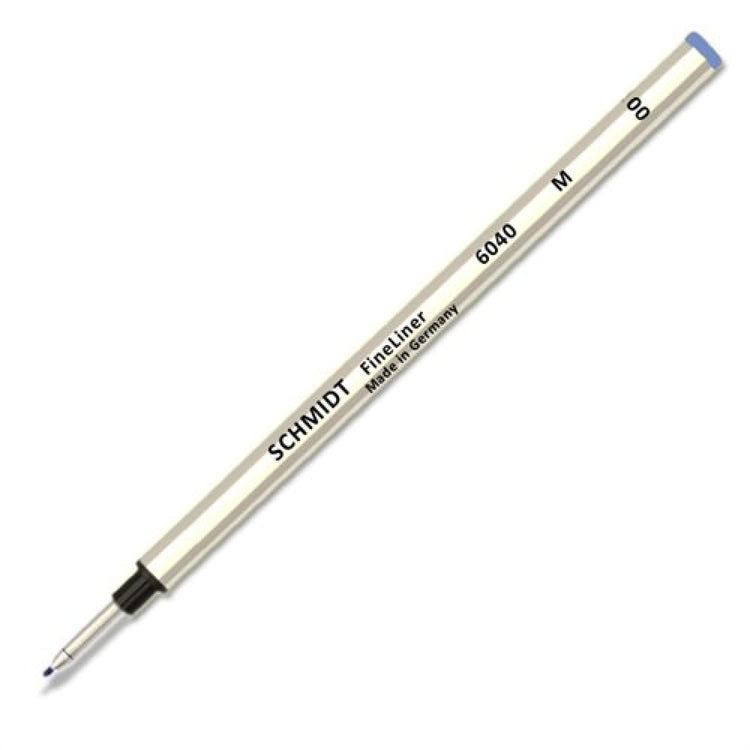 Schmidt 6040 FineLiner Fiber Tip Metal Rollerball Refill in Blue - Medium Point by Monteverde Fibertip Refill