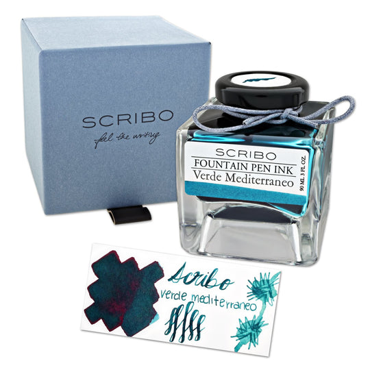 Scribo Bottled Ink in Verde Mediterraneo - 90mL