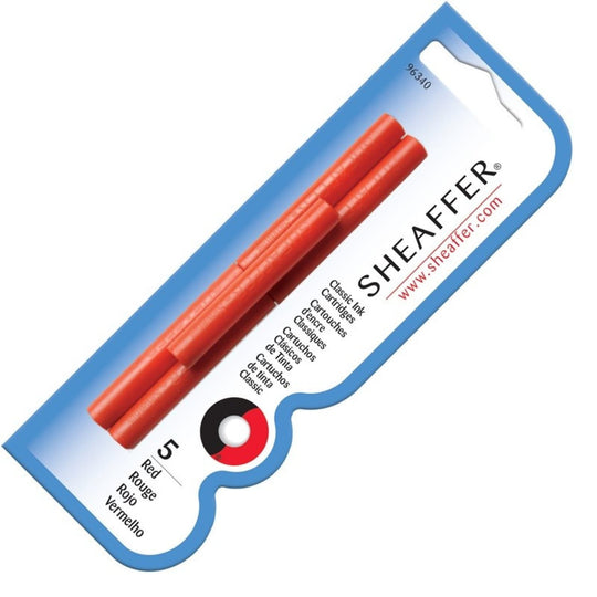 Sheaffer Ink Cartridges in Red - Pack of 5