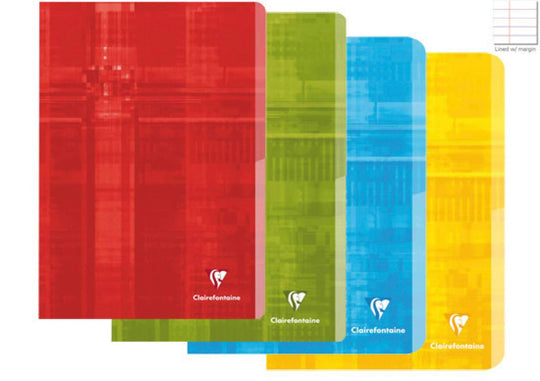 Single Clairefontaine Staplebound Ruled Notebook - Assorted Color - 6.5 x 8.25