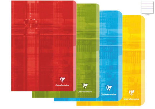 Single Clairefontaine Staplebound Ruled Notebook - Assorted Color - 6 x 8.25