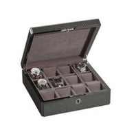 Venlo 15 Collection 12 Watch Holder Case in Carbon Fiber