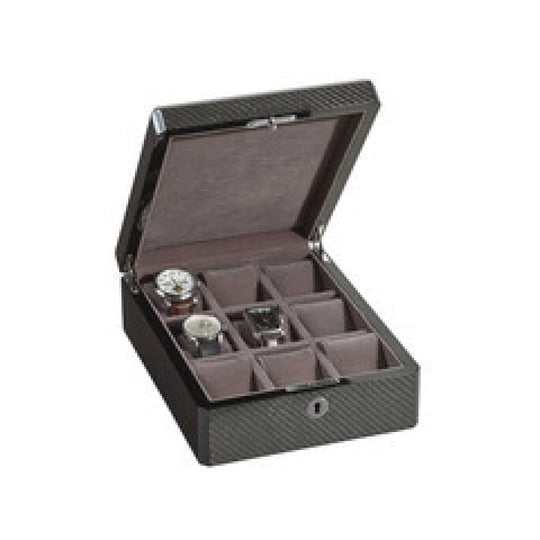 Venlo 15 Collection 9 Watch Holder Case in Carbon Fiber