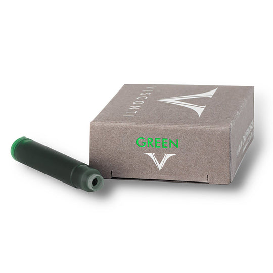 Visconti Ink Cartridges in Green - Pack of 10