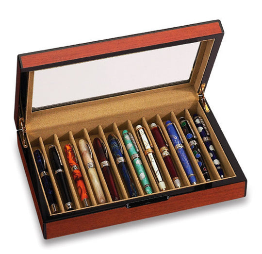 Vox Luxury Rosewood Veneer 12 Pen Case
