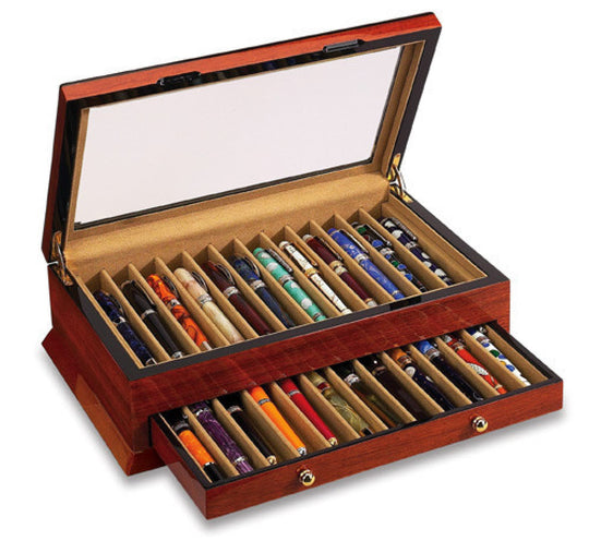 Vox Luxury Rosewood Veneer 24 Pen Case