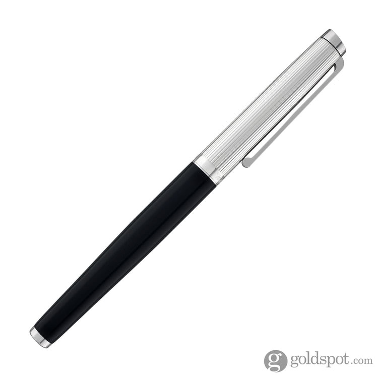 Waldmann Tuscany Fountain Pen in Black Lacquer with Sterling Silver Steel Nib Fountain Pen