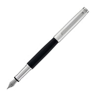 Waldmann Tuscany Fountain Pen in Black Lacquer with Sterling Silver Steel Nib