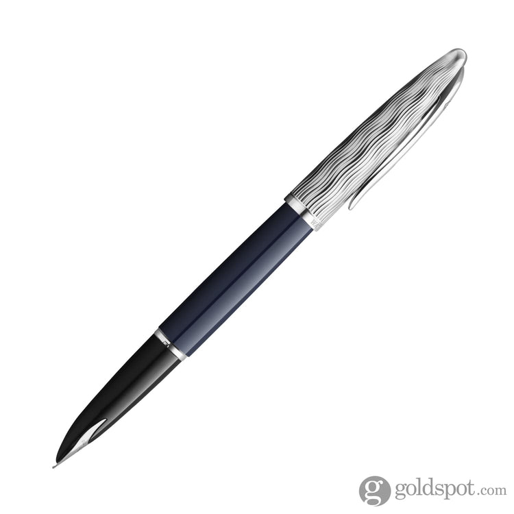 Waterman Carene L’Essence du Bleu Fountain Pen in Metal & Blue Lacquer - 18K Gold Fountain Pen
