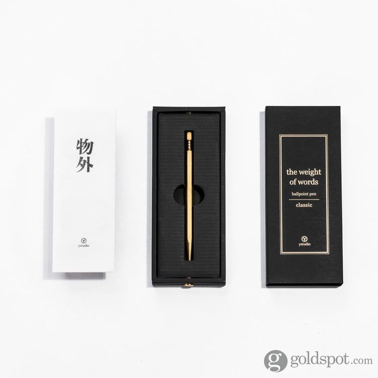 ystudio Classic Ballpoint Pen in Brass Ballpoint Pen