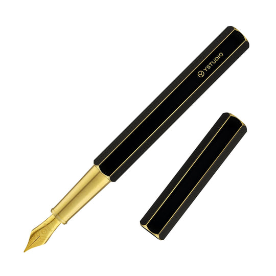 ystudio Classic Revolve Fountain Pen in Black